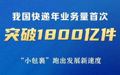 再启新篇章：我国快递年业务量首次突破1800亿件